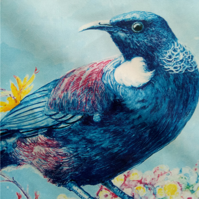 100% Cotton Digital Printed New Zealand Bird on Mailbox Kitchen Towel
