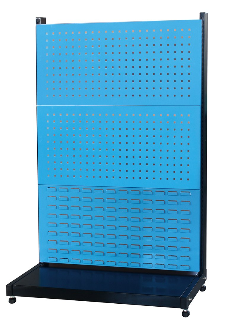 Medium Duty Garage Single Side Shelf with 3 Panel in Blue Colour