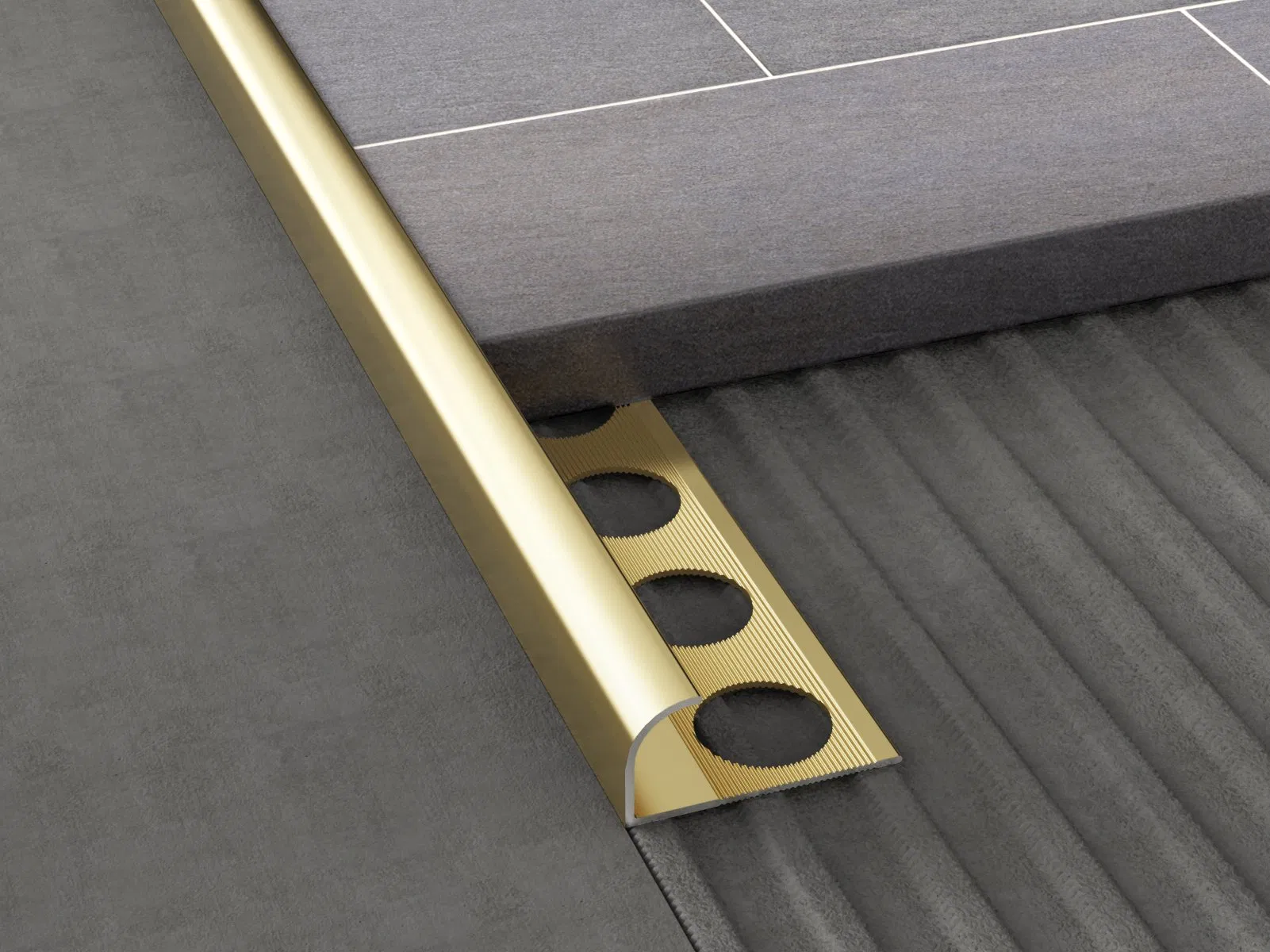 Aluminum Profile Aluminium Square Corner Tile Trim Prices Decorative Strip Anti-Slip