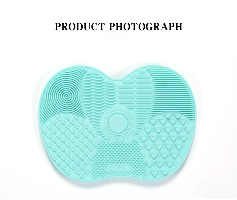 Small Size Silicone Makeup Brush Cleaner Pad Makeup Brush Cleaning Mat Cosmetic Brush Cleaning Mat Mini Washing Tool Scrubber