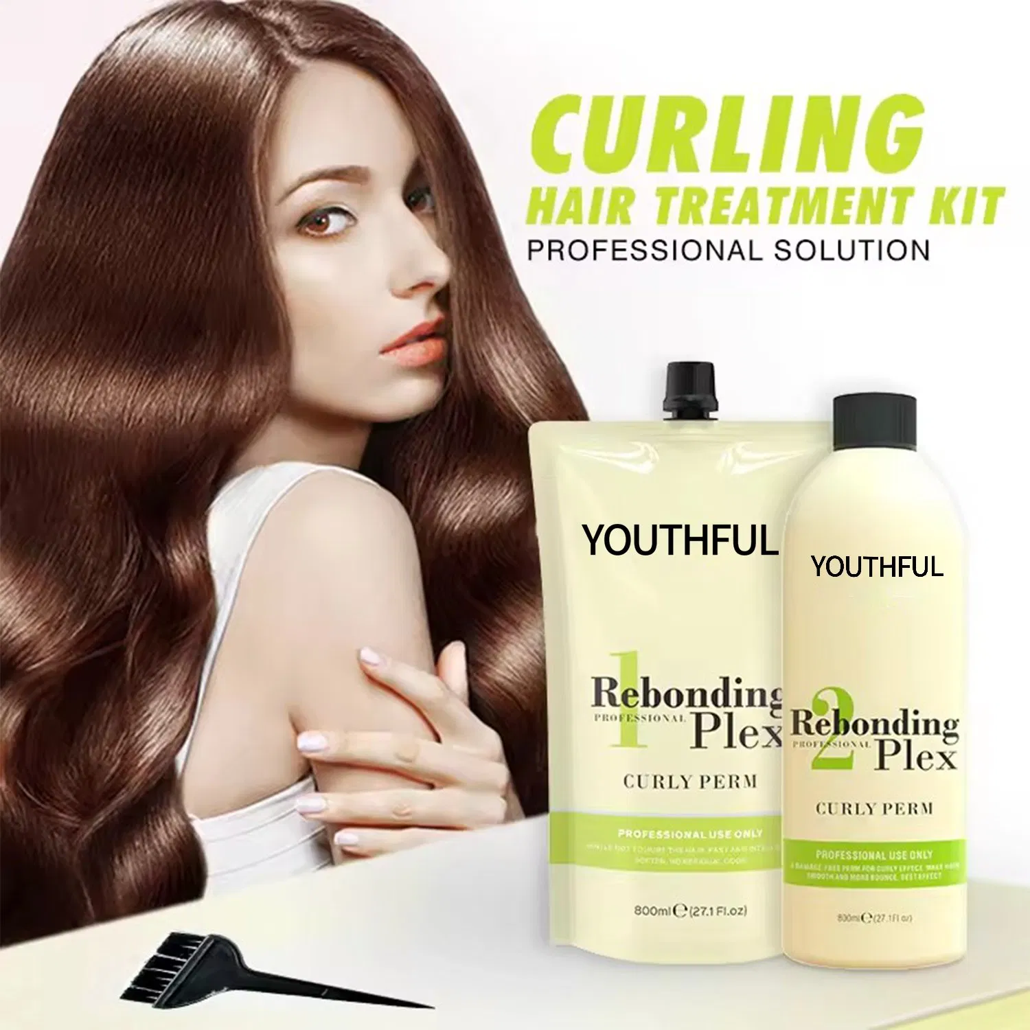 Professional Natural Permanent Hair Perm Lotion 3D Curling Perm Treatment