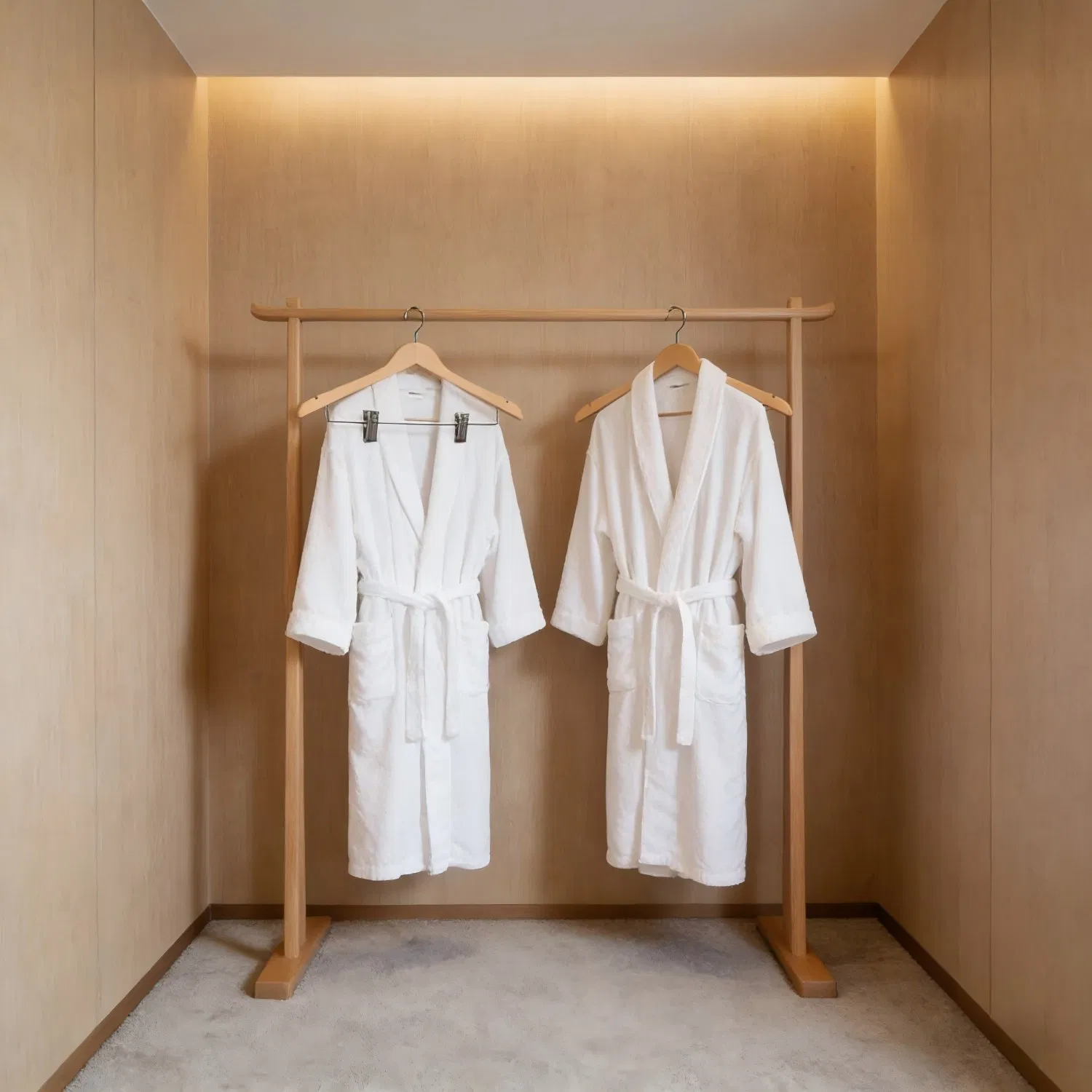 Wholesale Eco-Friendly Solid Wood Clothes Hanger for Hotel Resort SPA Cruise Commercial Use