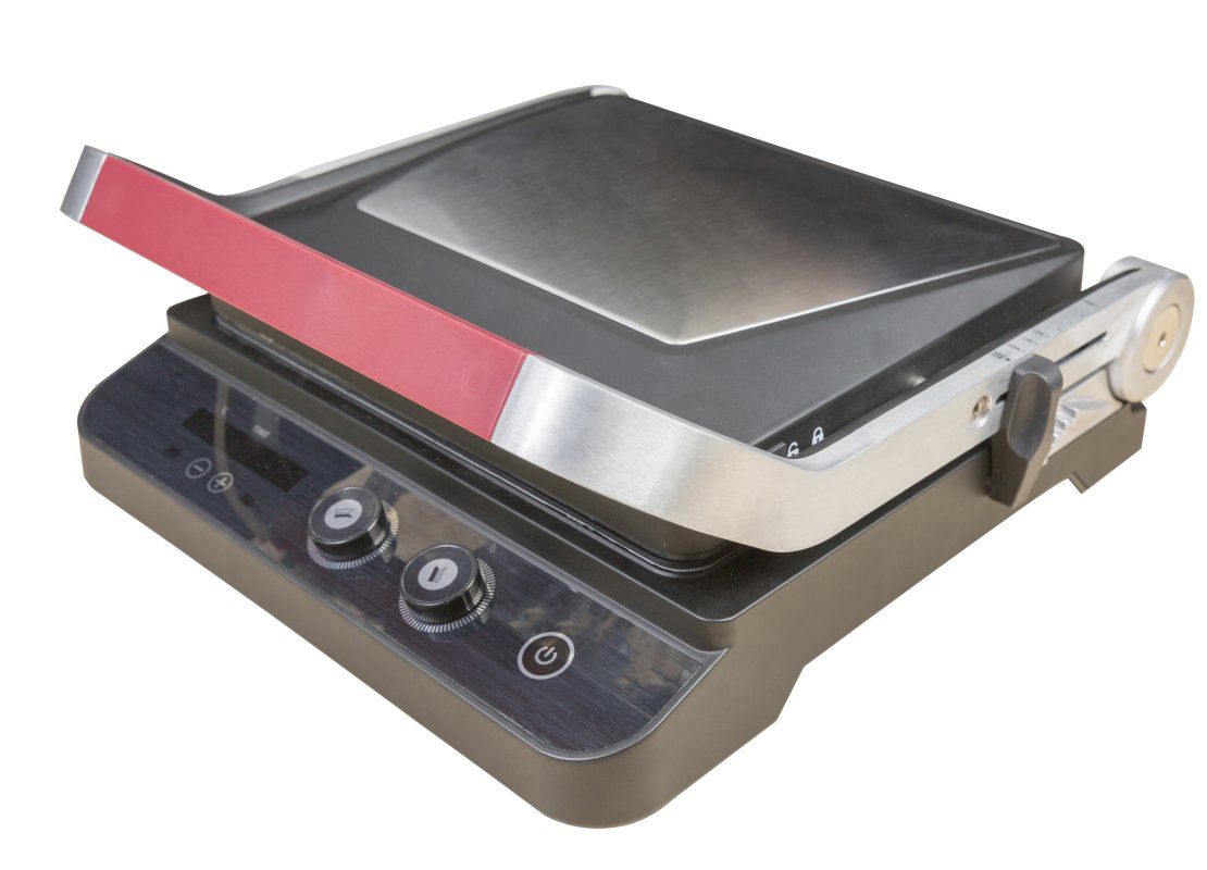 Electric Stainless Steel Smokeless Grill Panini Press Grill with Detachable Plate