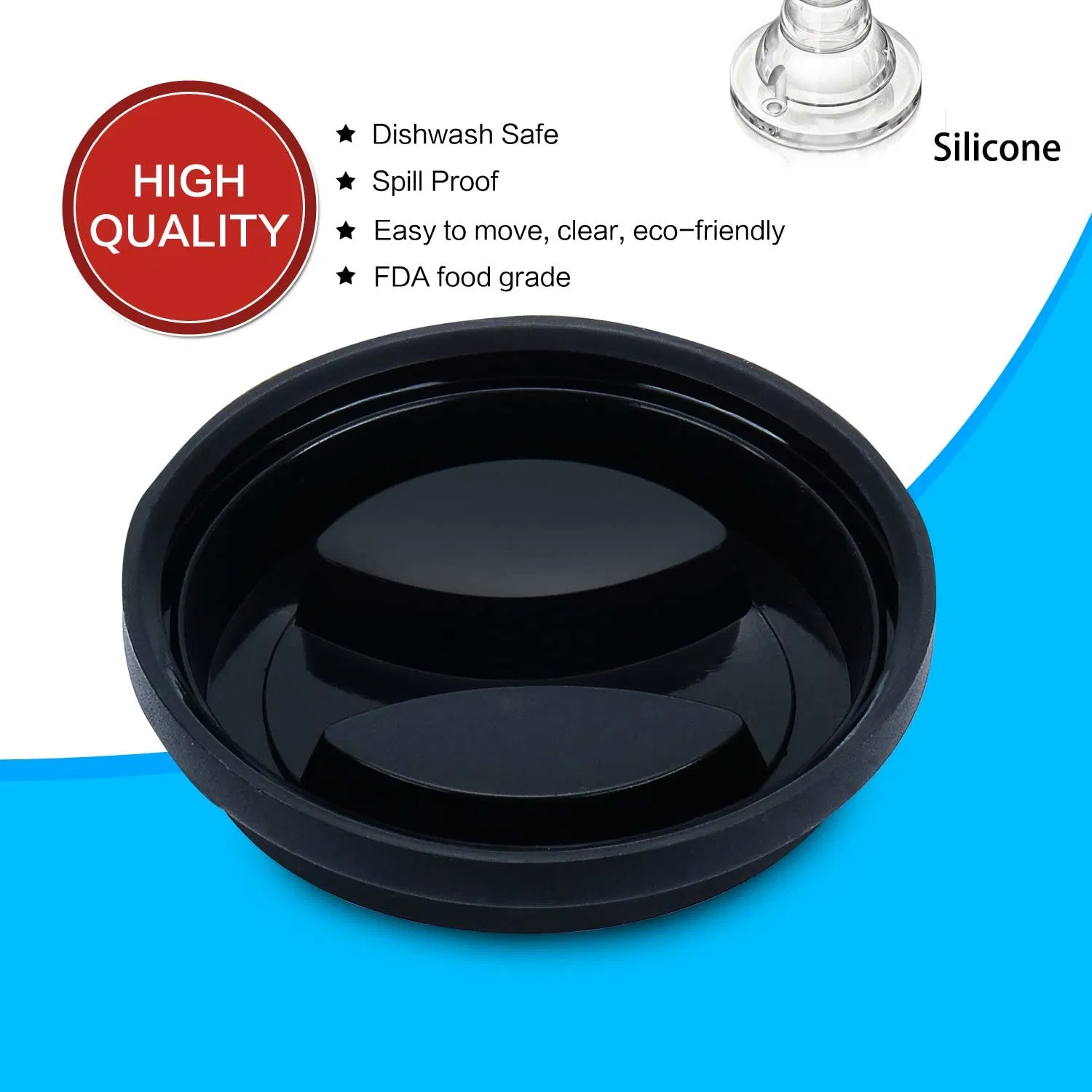 Thinner Softer Lids for Various Reusable Silicone Travel Mug Coffee Cups Cover