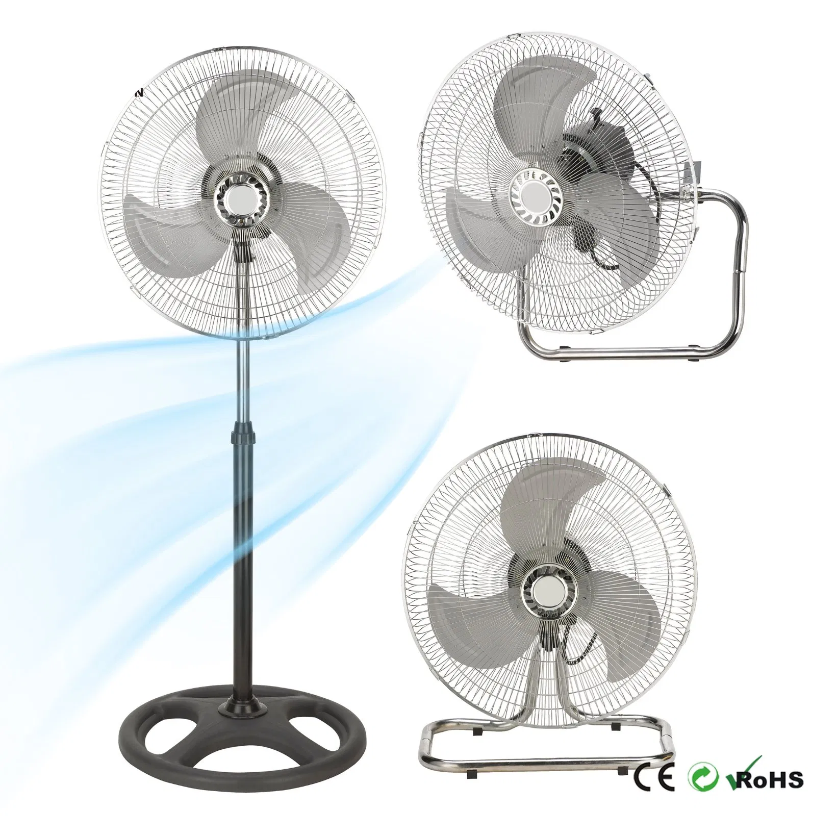 360degree Oscillation Stand Fan with Quiet Working Motor 18inch 3 in 1 Fan