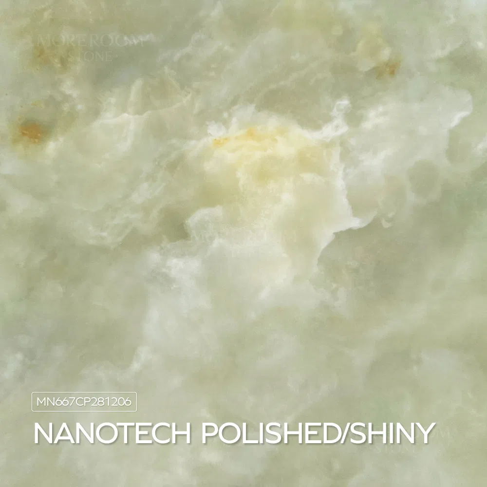 Porcelain Slab Onyx Verde Marble Texture for Backlit Wall Panels and Reception Desk Fronts