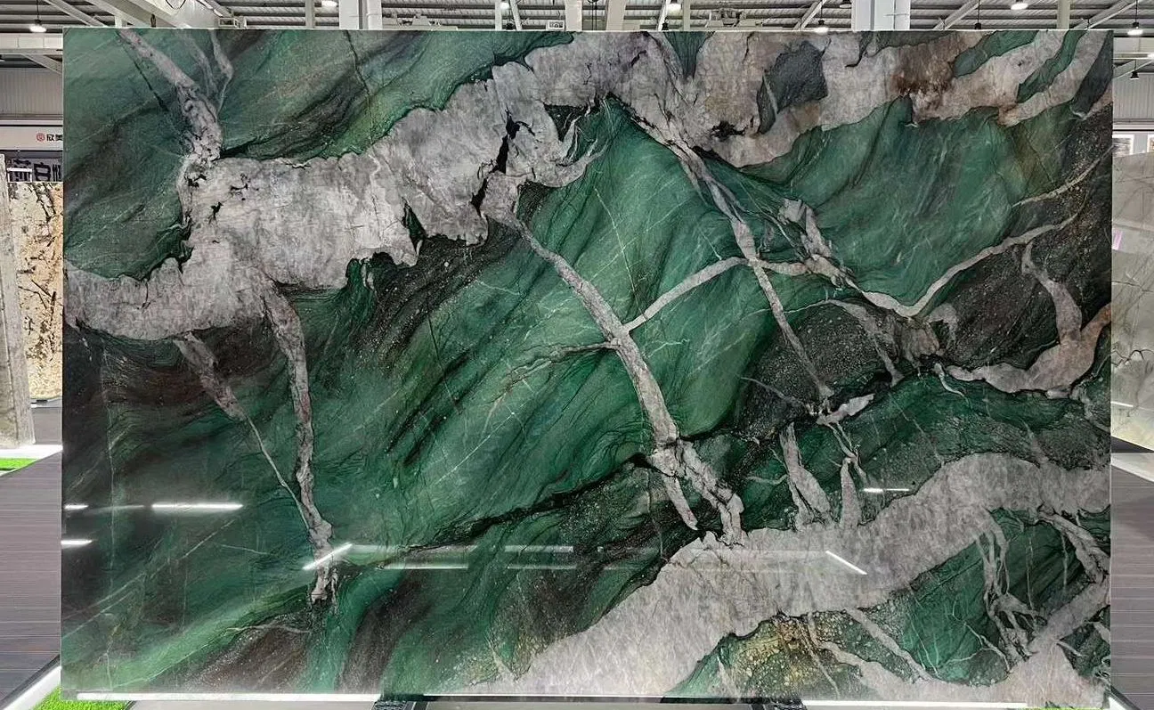 Green White Natural Marble Background Wall Home Decoration