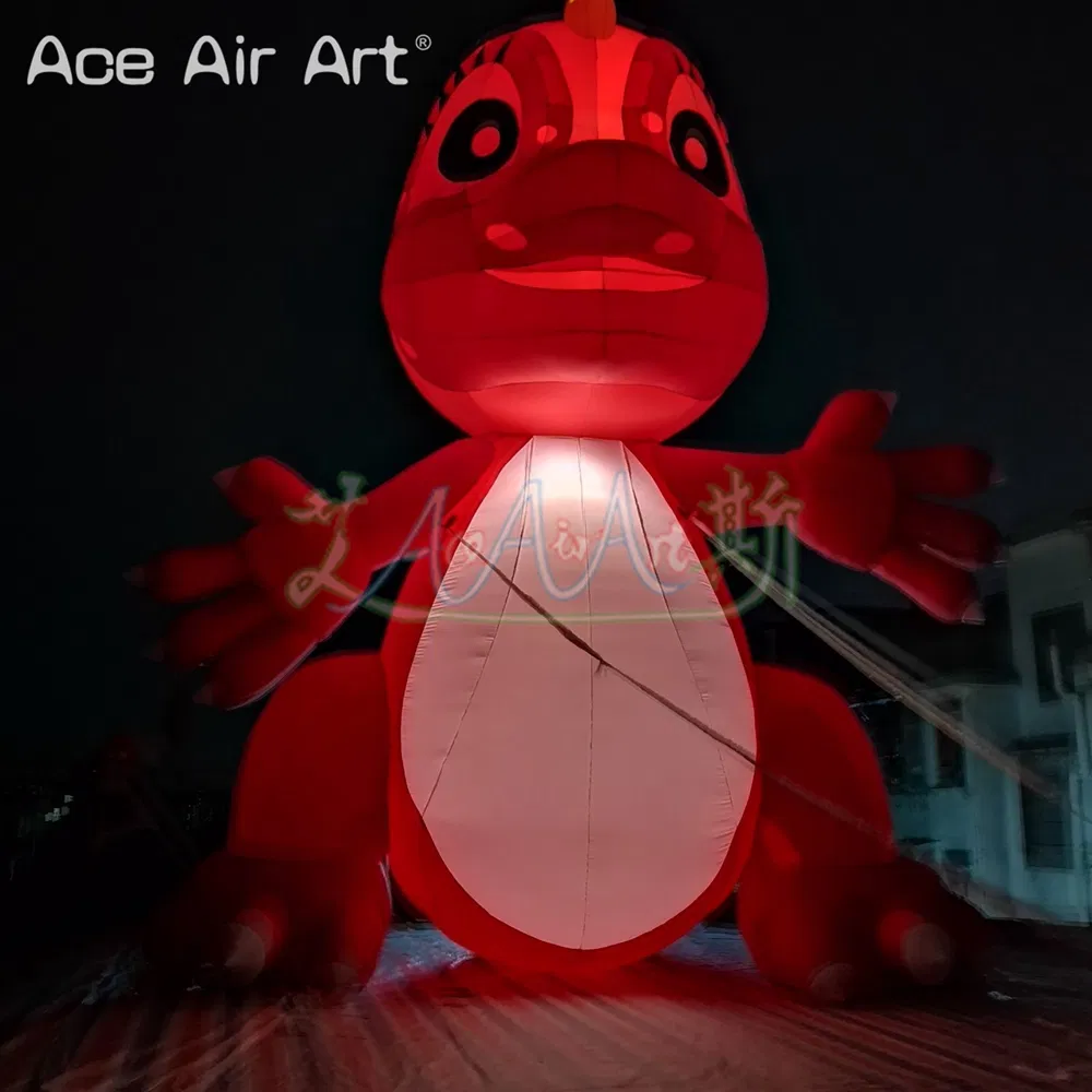 5mh Inflatable Dinosaur Cartoon Mascot Animal for Outdoor Party Event Exhibition/Advertising