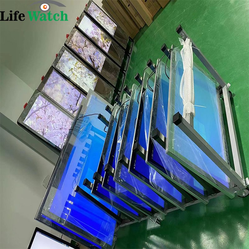 22-Inch Touch Wall Mount Mirror Digital Signage Metal Aluminum Enclosure LCD Screen