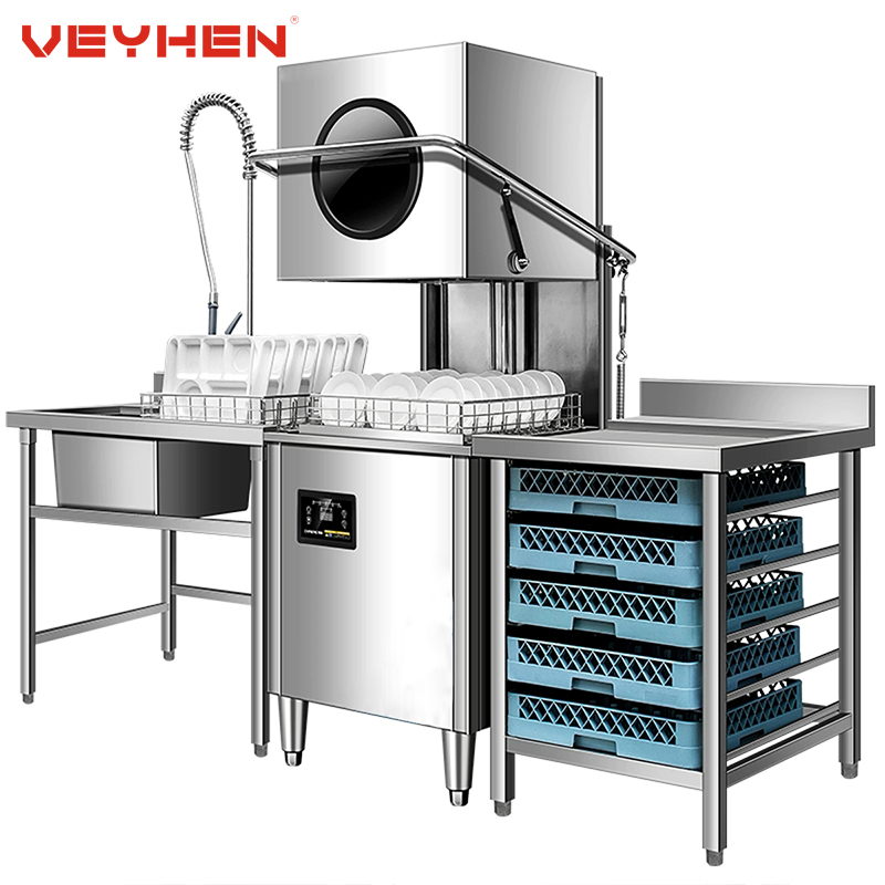 High-Efficiency Heavy-Duty Dishwasher for Cafes and Dining Areas