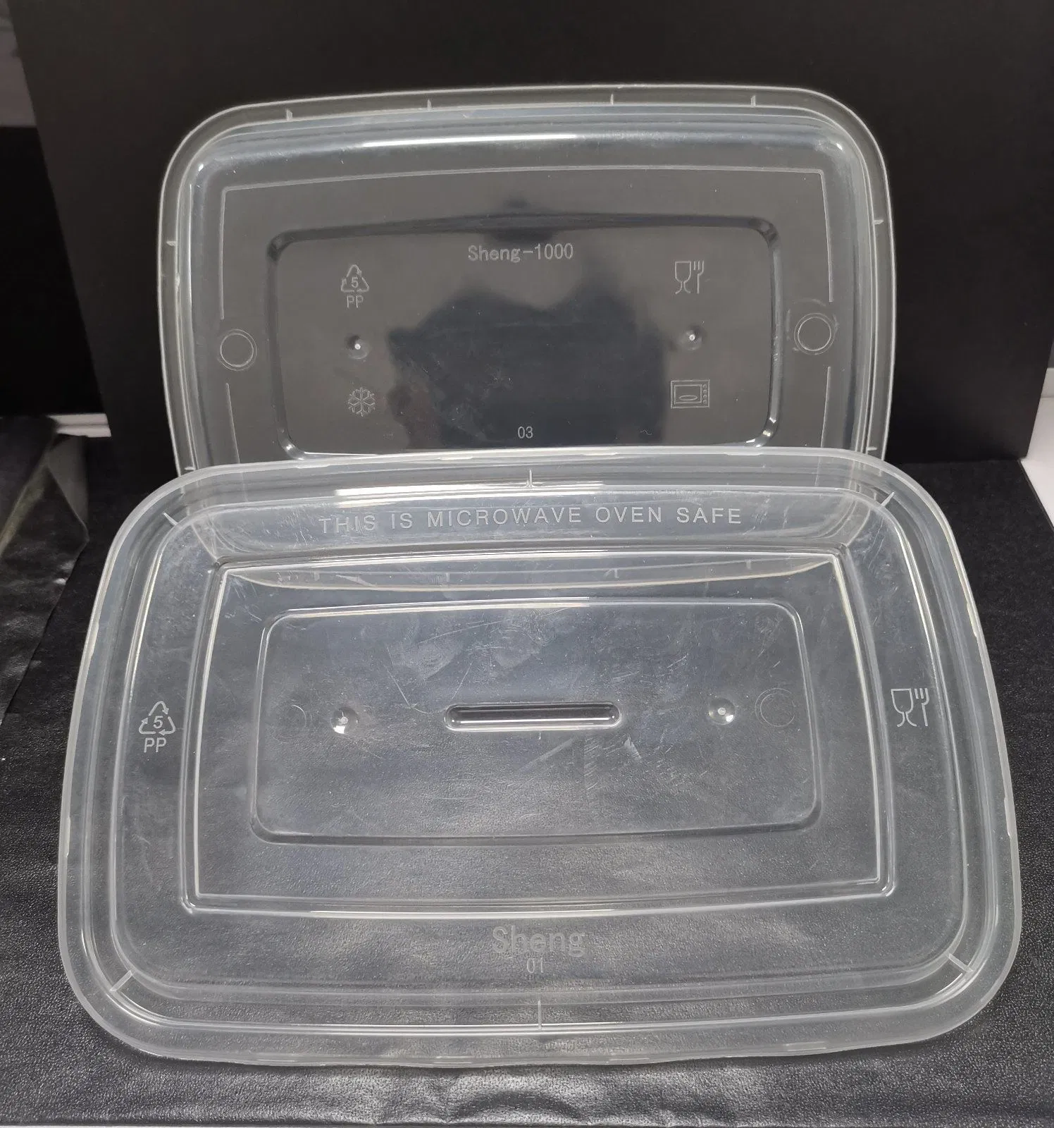 Microwave Safe Takeaway Plastic Meal Prep Food Container with Lid