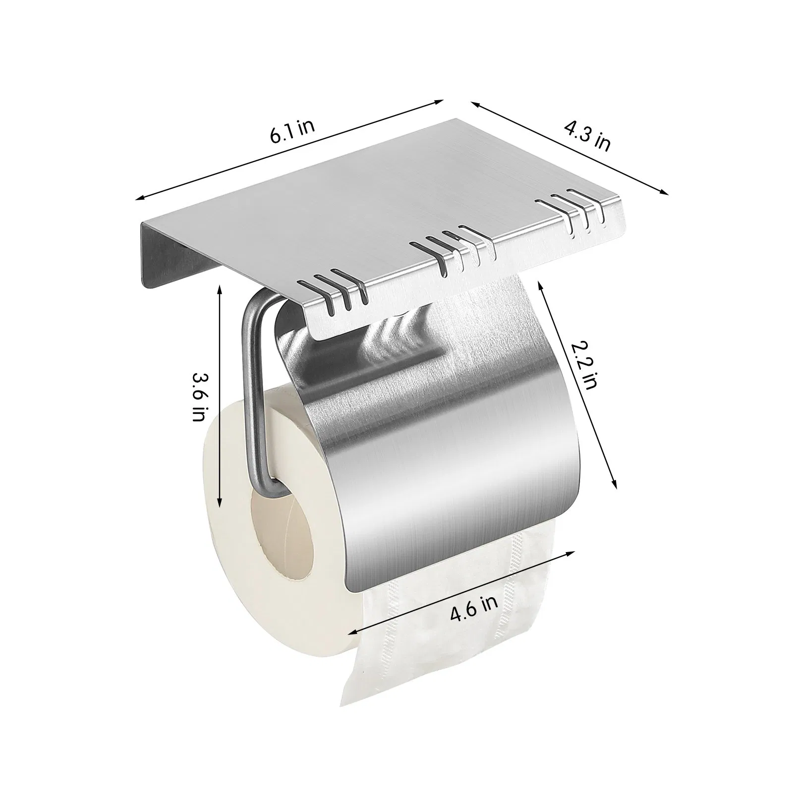 Made of China Fashionable Toilet Roll Holder Bathroom Accessories Paper and Phone Holder Matte Chorme Paper Holder