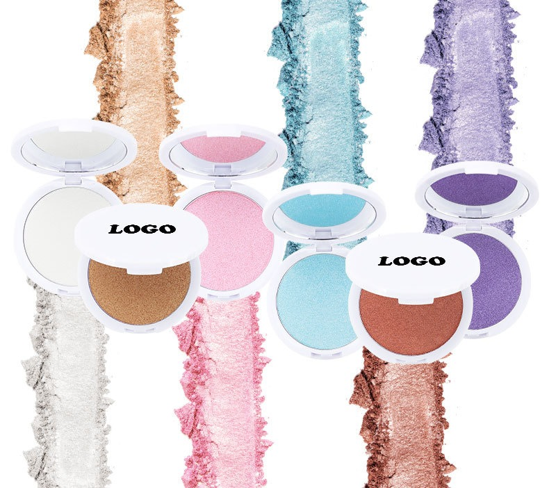 Custom Makeup Long Lasting Vegan Shimmer Waterproof Powder Highlighter Palette