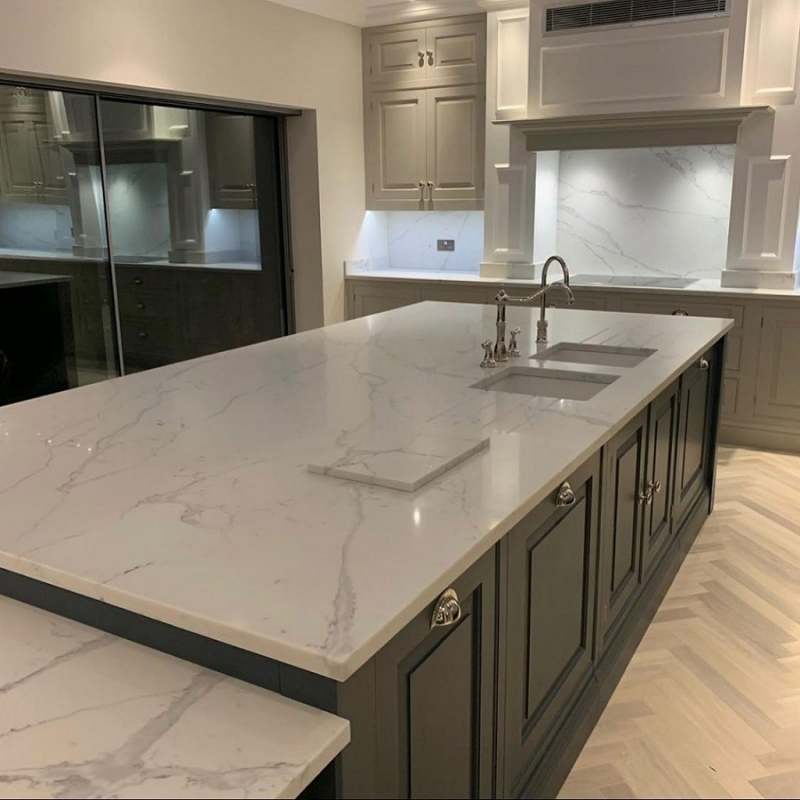 Artificial Calacatta Borghini Quartz for Countertop