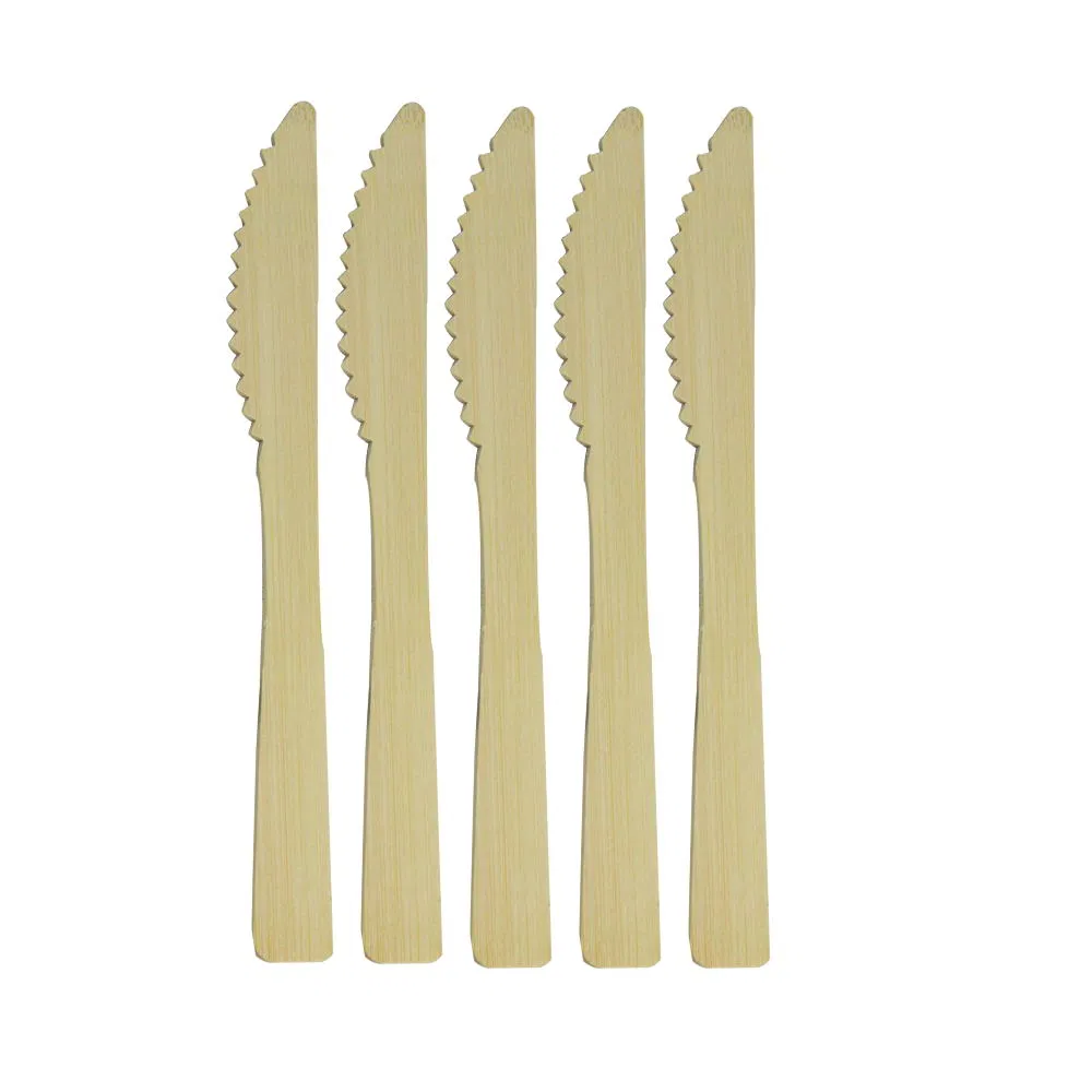 2021 Hot Sale 100% Bamboo Environmentally Friendly Disposable Cutlery Knives for Party