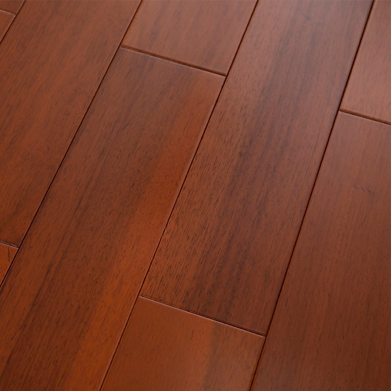 Elegant Indoor Solid Wood Flooring in Rich Red Sandalwood Hue