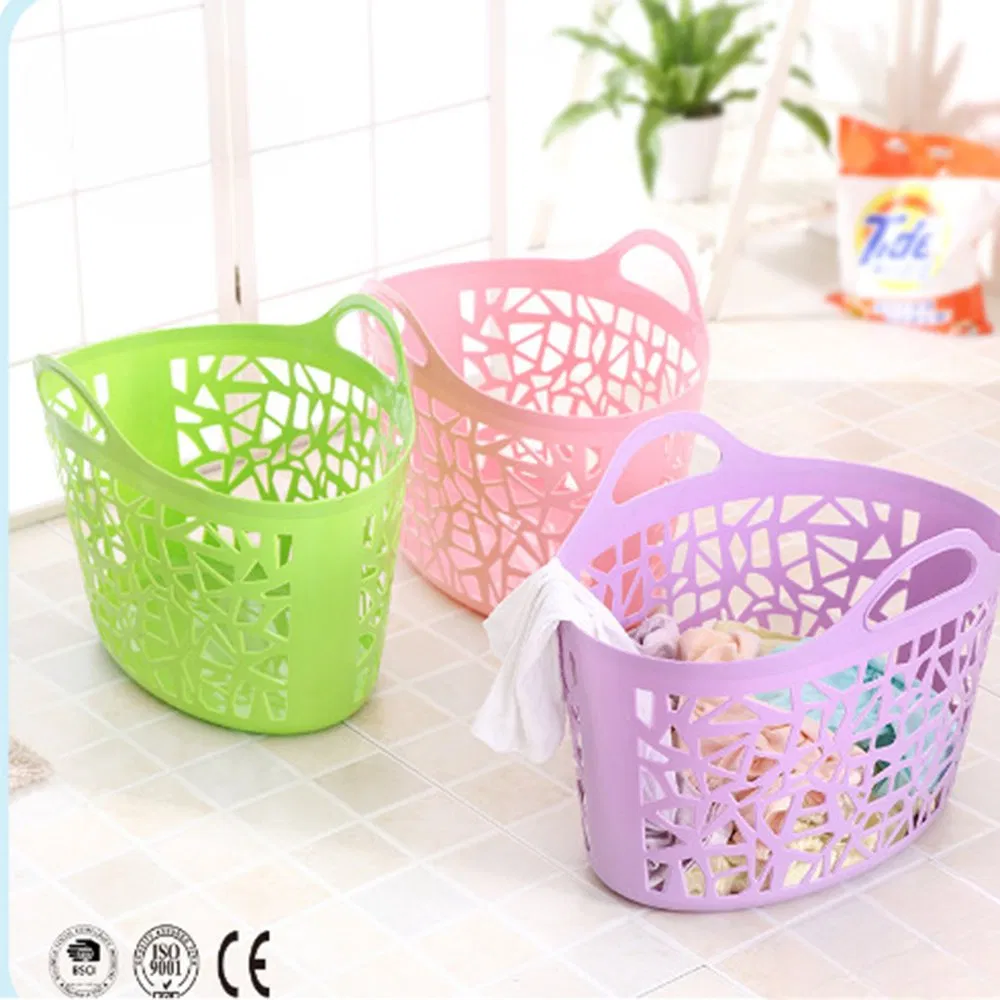 Cross Border Stackable Contemporary Bins Handled Containers Organization Storage Laundry Baskets