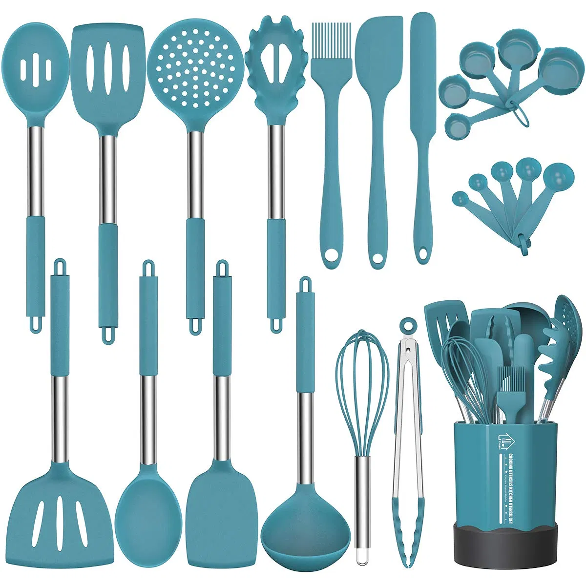 Premium Non Stick Heat Resistance 15 PCS Silicone Cooking Kitchen Utensils
