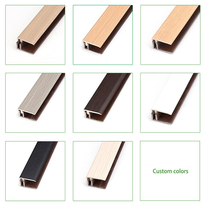 China Factory OEM Premium 30*10.5mm Wood-Grain UPVC Flooring Profiles PVC Edge Trims