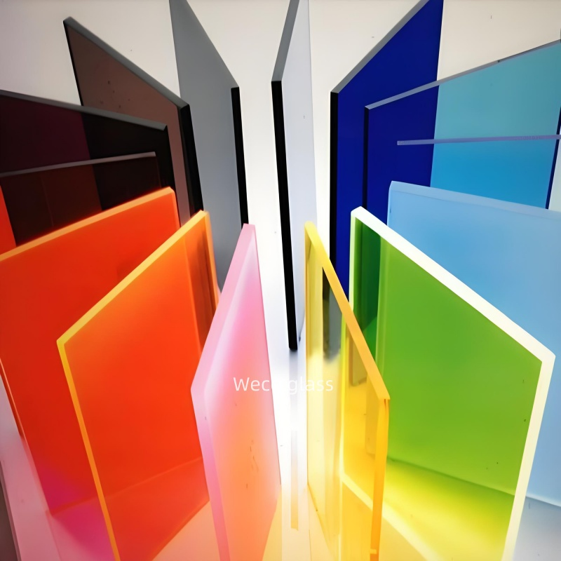 Scratch-Resistant Bronze Grey Blue Colored Toughened Low-Iron Tempered Glass for Industrial Buildings