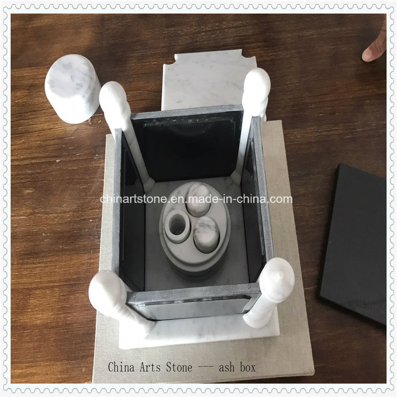 Black and White Marble/ Granite Tombstone for Memeory Ash