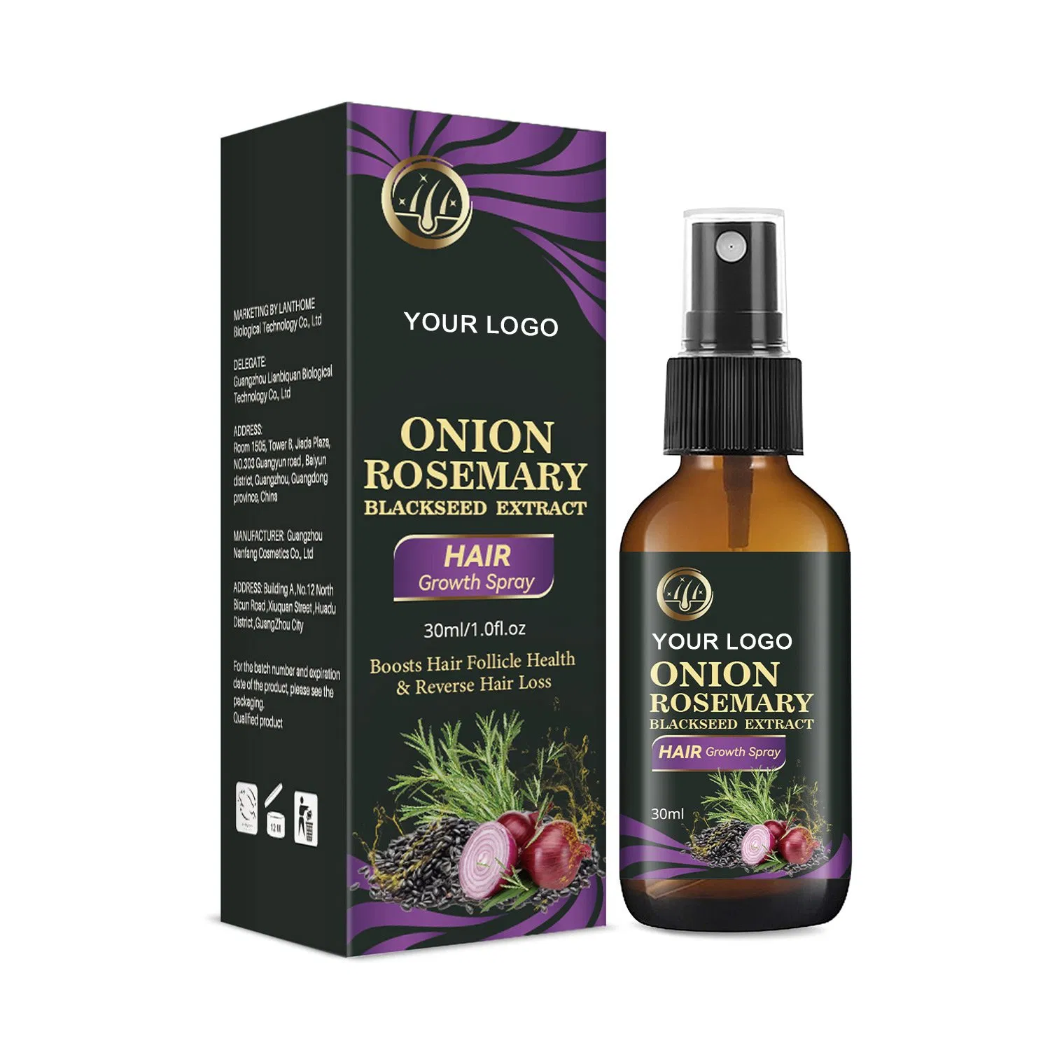 Cosmetics Hair Beauty Skin Care Product Organic Treatment for Hair Loss Hair Growth Spray
