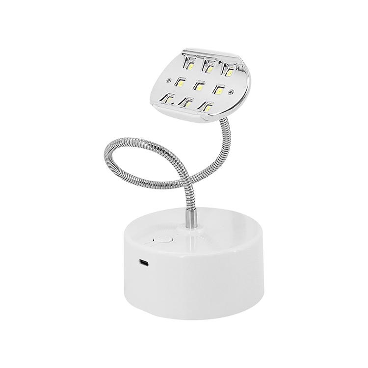 Flexible Gooseneck 9W Wireless Mini Nail Lamp UV LED Nail Glue Dryer Lamp