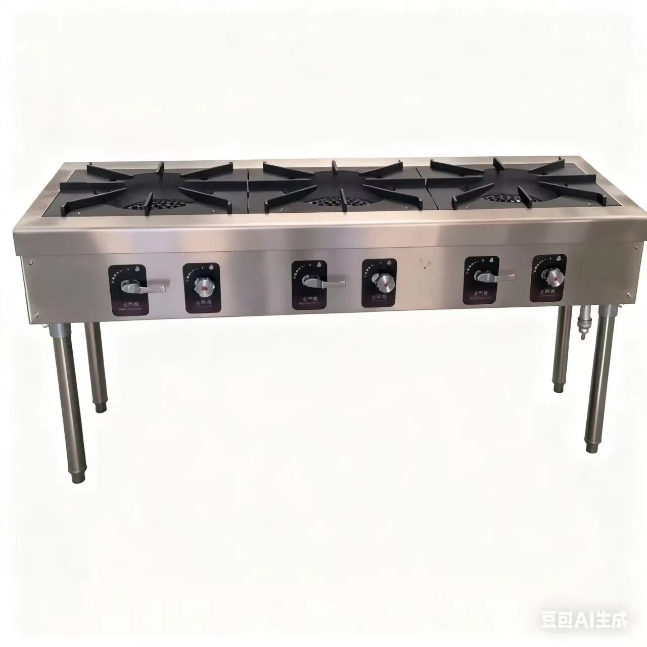 Commercial Kitchen Stainless Steel Gas Stove Tow-Burner Gas Stove