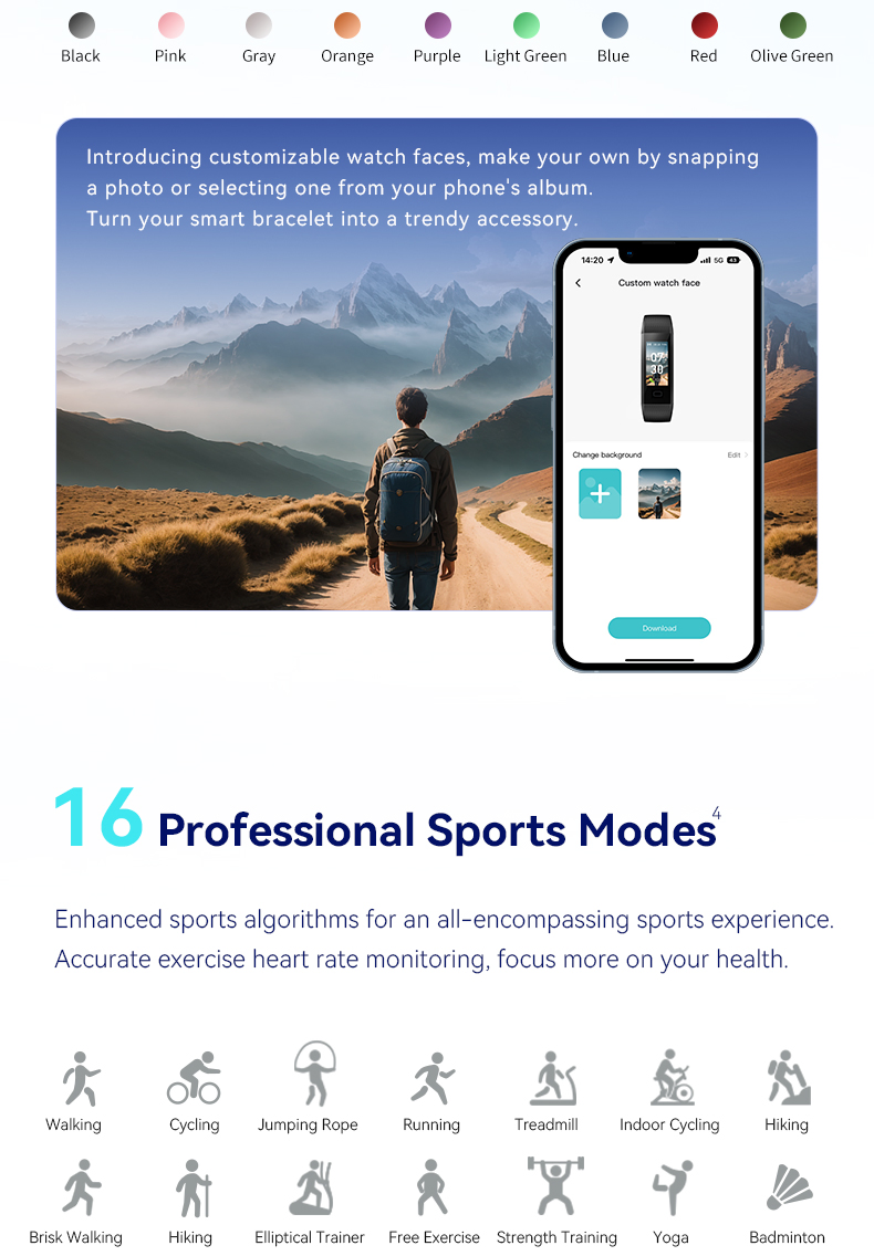 Фитнес-браслет для мужчин и женщин, умные часы