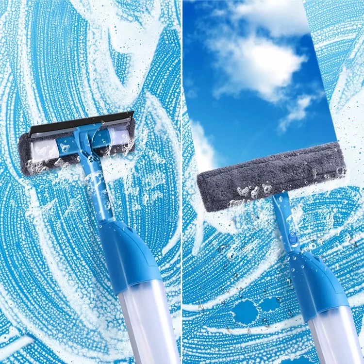 2 in 1 Micrfober Window Cleaning Floor Mop Head Squeegee