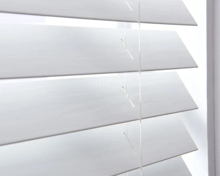 Cheap Price 25mm PVC Venetian Blinds Cordless Manual/Motorized Faux Wood Blinds