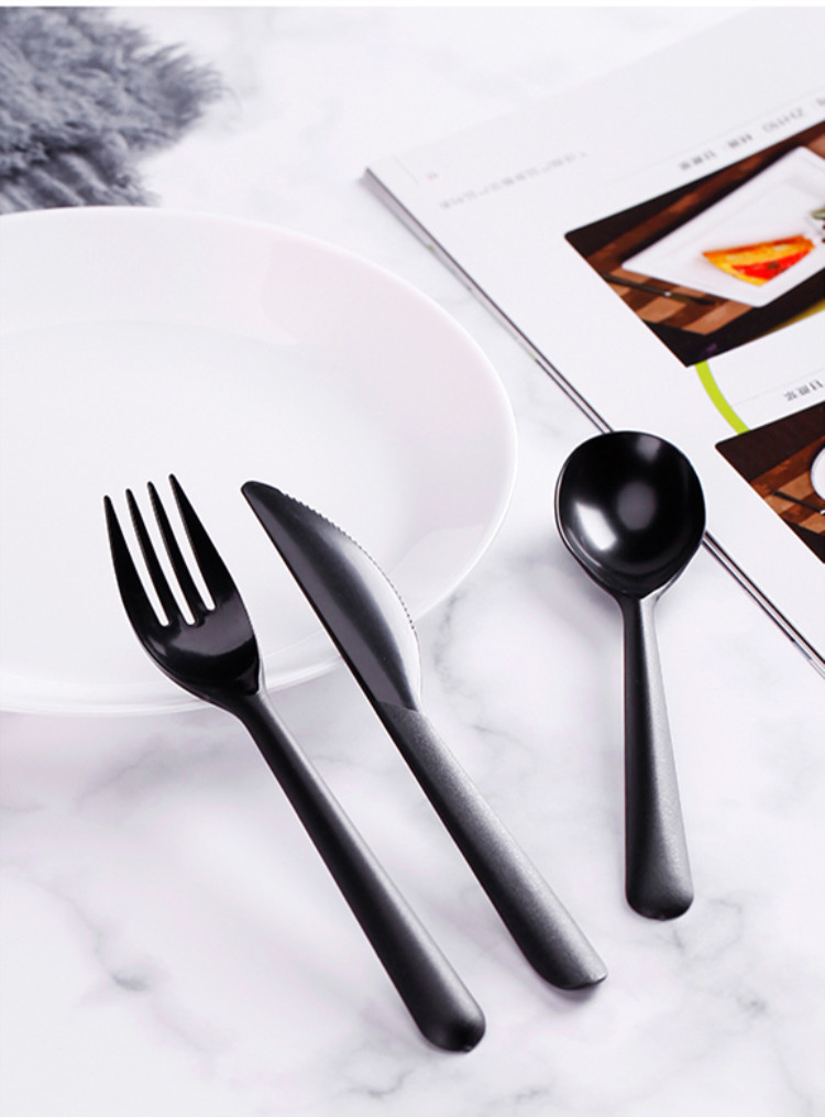 High Quality Biodegradable Disposable Plastic Forks Knives Spoons Sets
