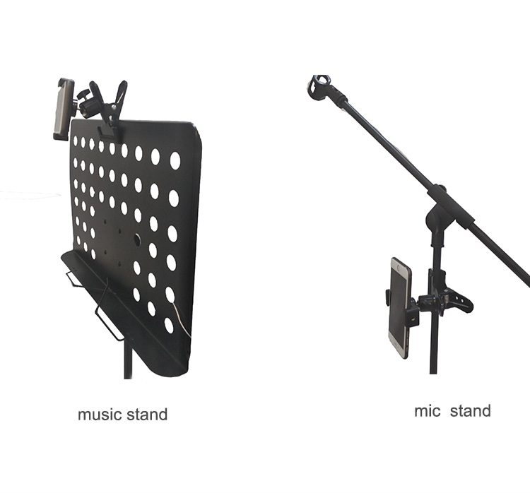 Wholesale Mobile Phone Stand Use for Guitar/Kalimba/Table Adjustable Phone Holder Online Teaching/Broadcast Phone Clip