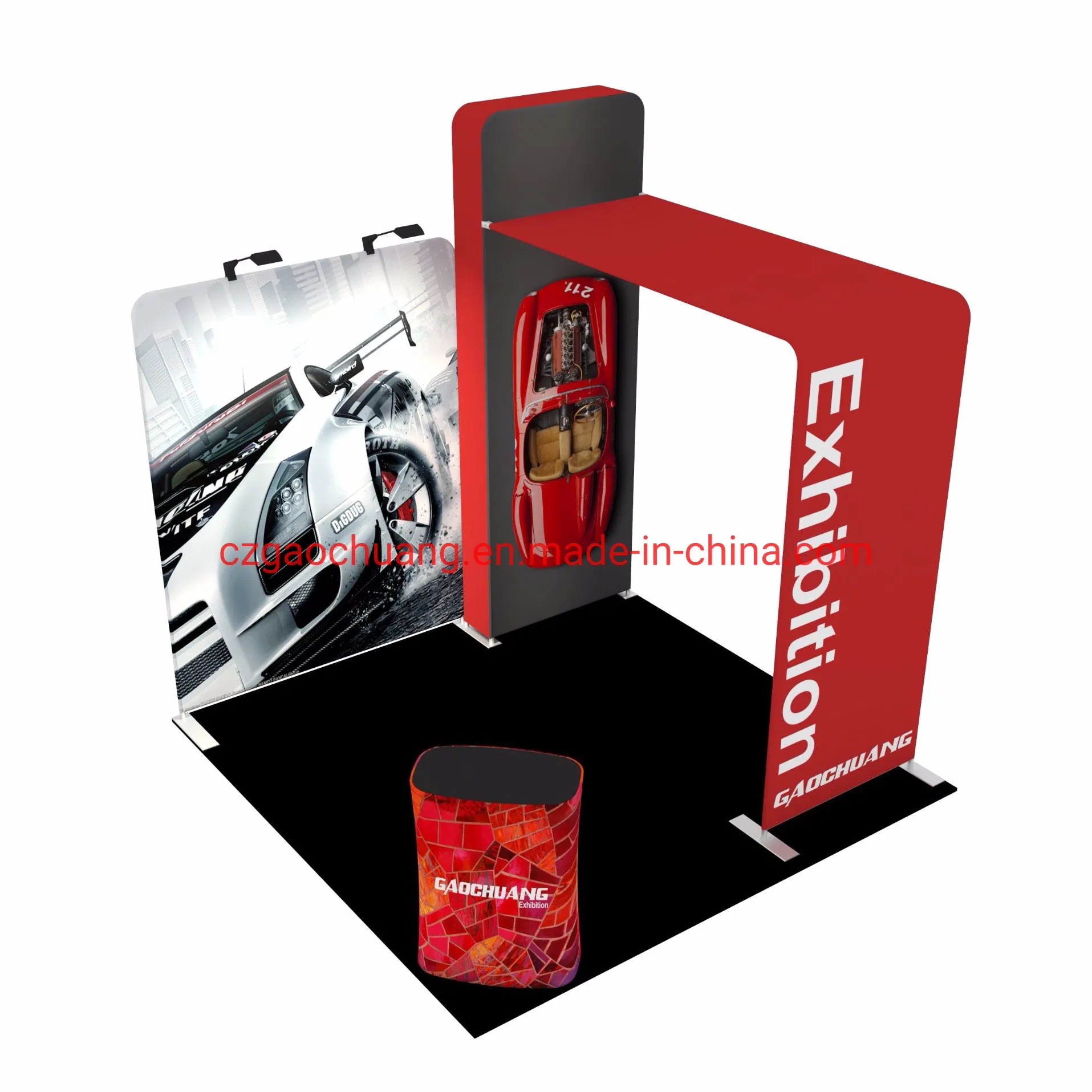 20FT Tension Fabric Display Exhibition Stand Single Sided Package