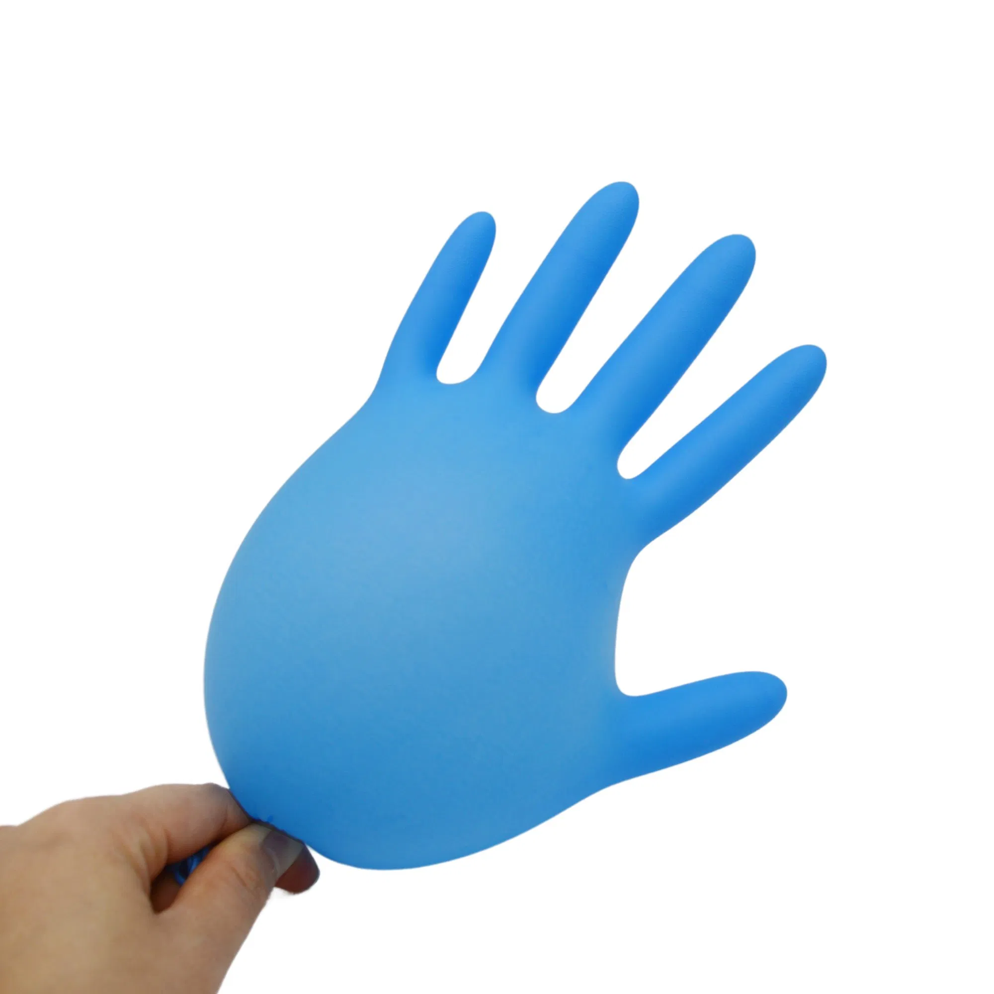 Blue Cheap Custom Nitrile Gloves Powder Free, Examination Disposable Latex Nitrile Gloves