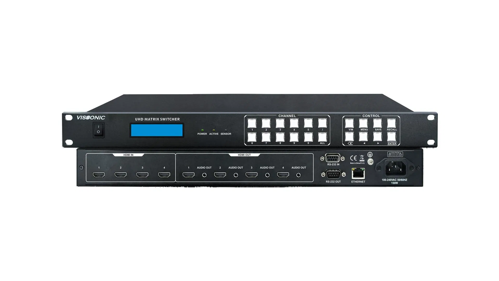 UHD HDMI 4X4 Matrix Switcher with EDID Manager and Key Manager Technology