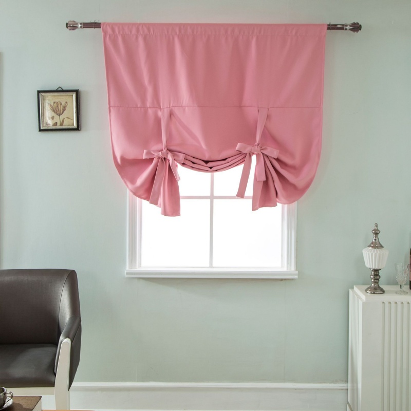 White Motorized Roman Blinds for Home Decor