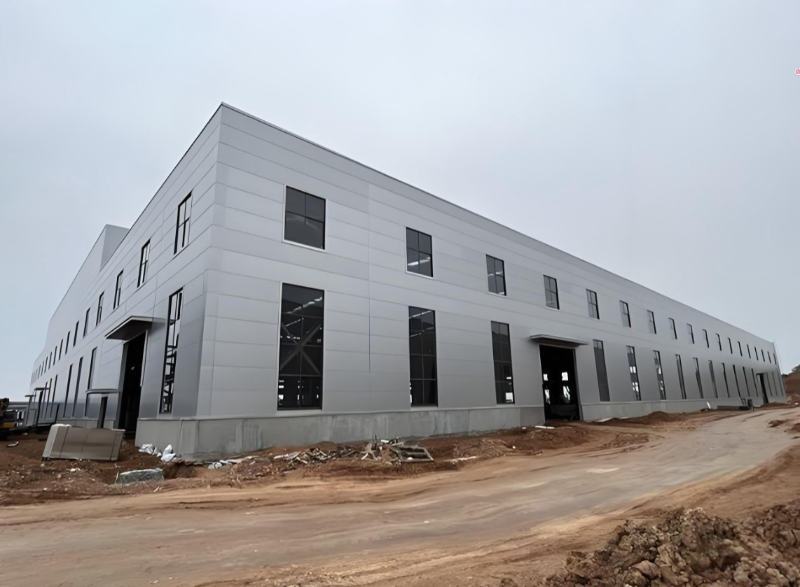 Solid H-Shape Beam Flexible Customized Metal Arch Building Garage Steel Frame Warehouse