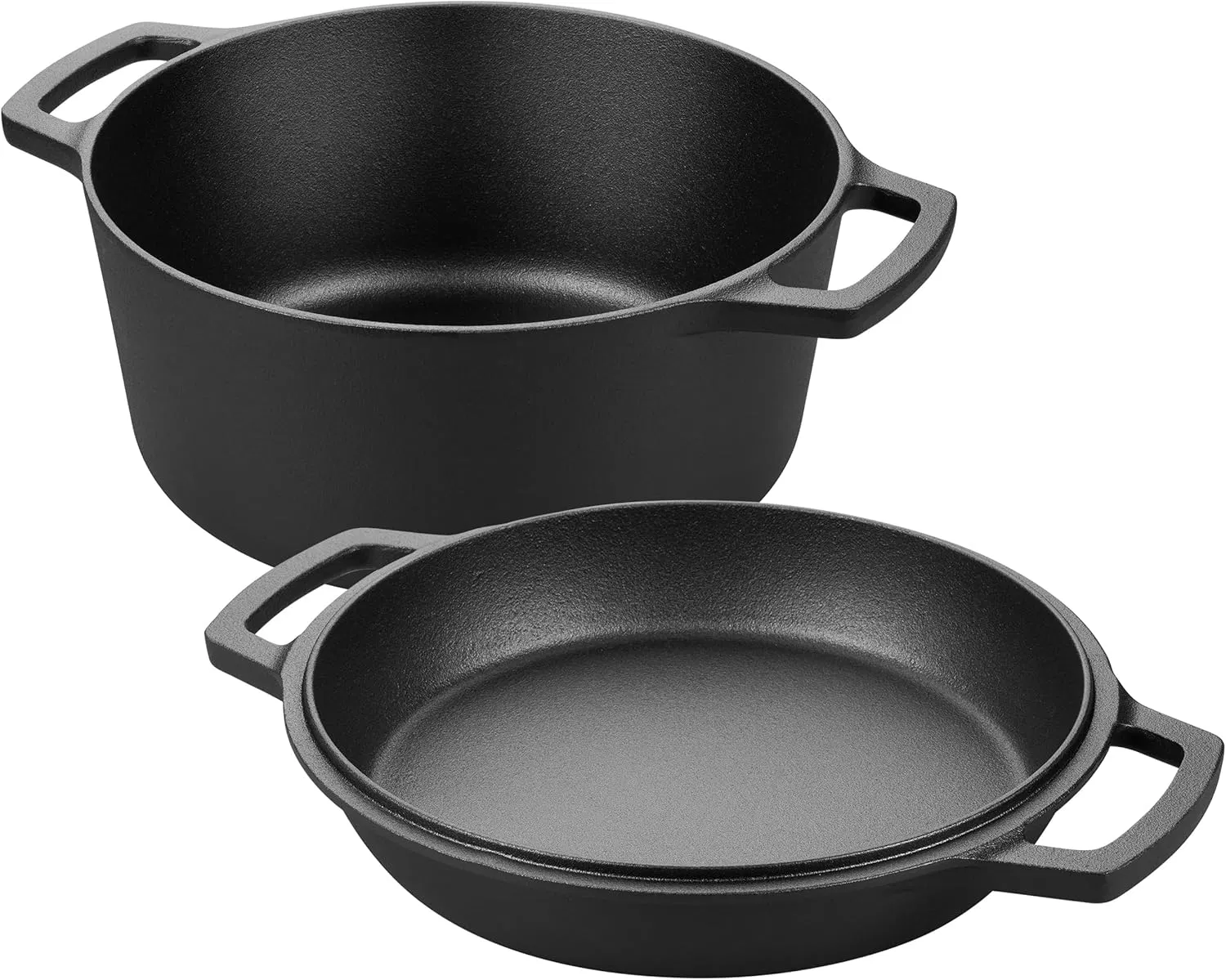 Чугунная жаровня 2-в-1 с предварительной прокалкой, 5 кварт