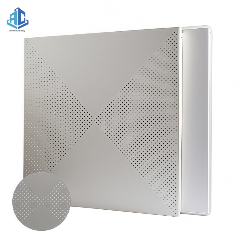 600X1200mm Perforated Aluminum Lay in Ceiling Aluminum Facade Cladding Aluminum Baffle Ceiling