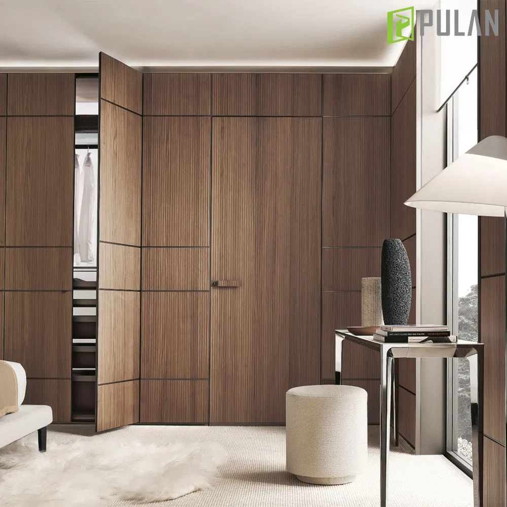 Modern Minimalist Durable Aluminum Alloy Frame with Silent Hinges and Moisture-Proof Wardrobe Door