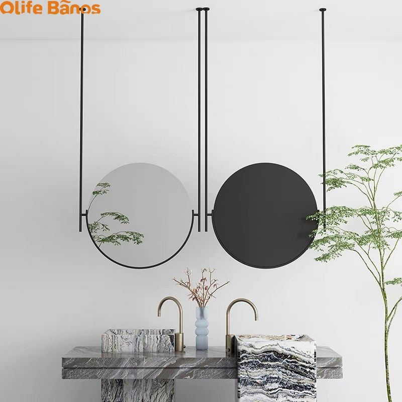 Stainless Steel Waterproof with CE FCC Bathroom Makeup Simple Sensing Hotel LED Ceiling Hanging Mirror