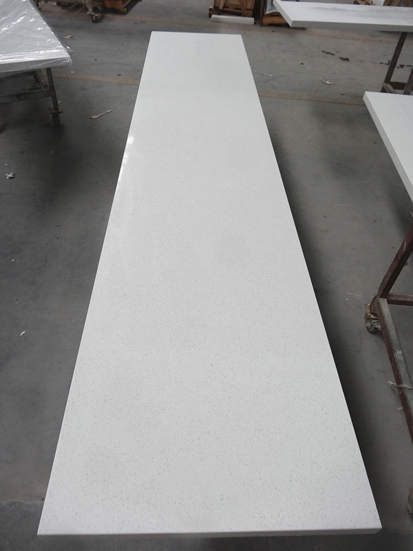 White Mirroor Fleck Quartz Countertop&Vanity