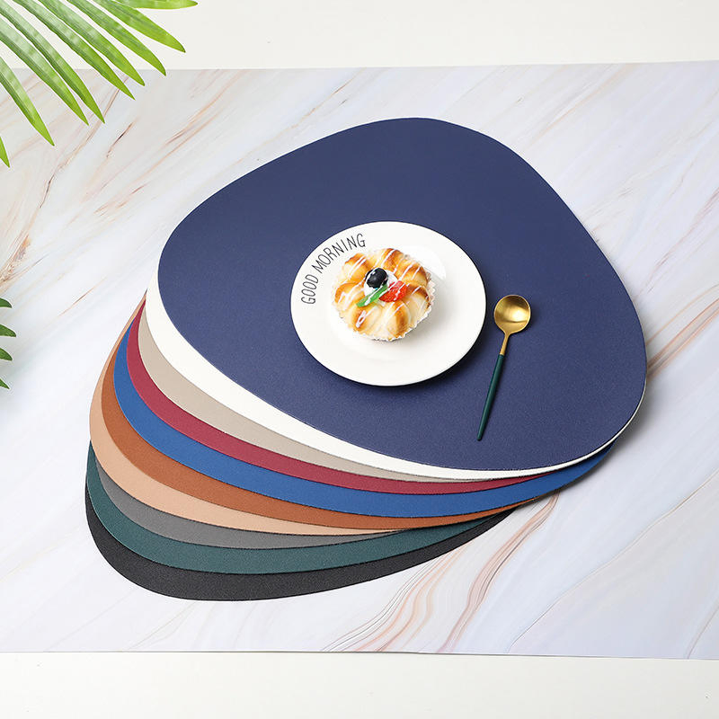 Nordic Style Waterproof Leather Triangle Placemat for Dining