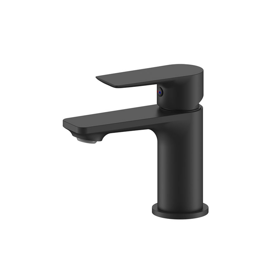 Watermark Black Bathroom Faucets Hot and Cold Water Mixer Wash Water Faucet Brass Single Hole Basin Faucets