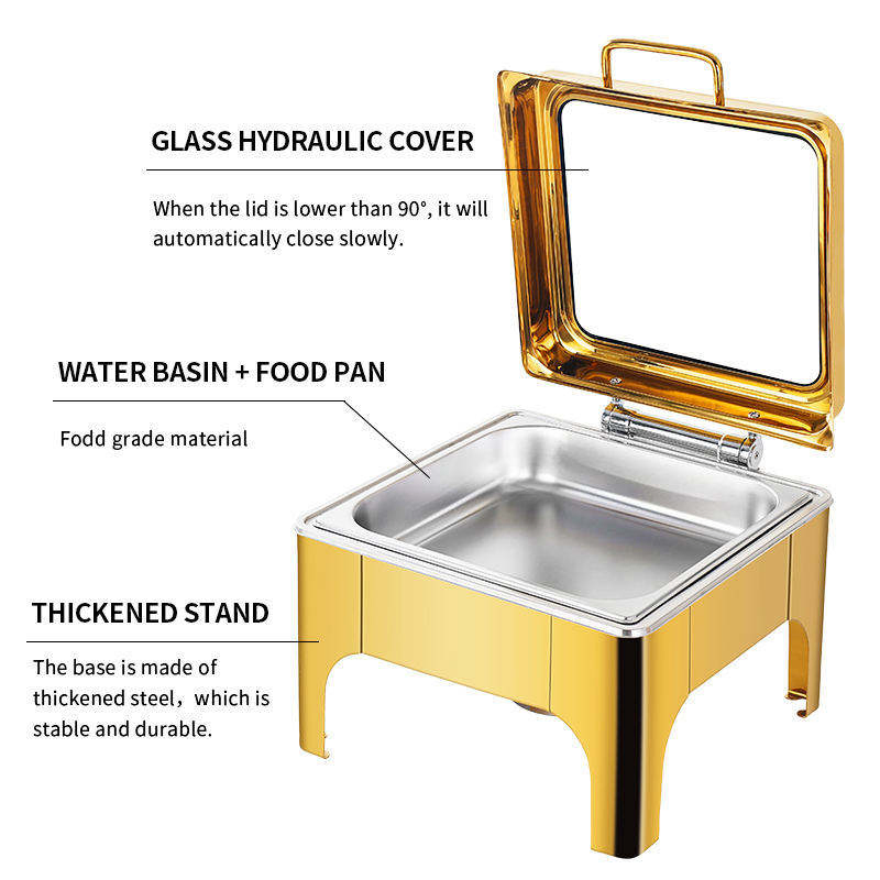 Portable Stainless Steel Chafing Dish Buffet Server Ideal for Outdoor Catering Events