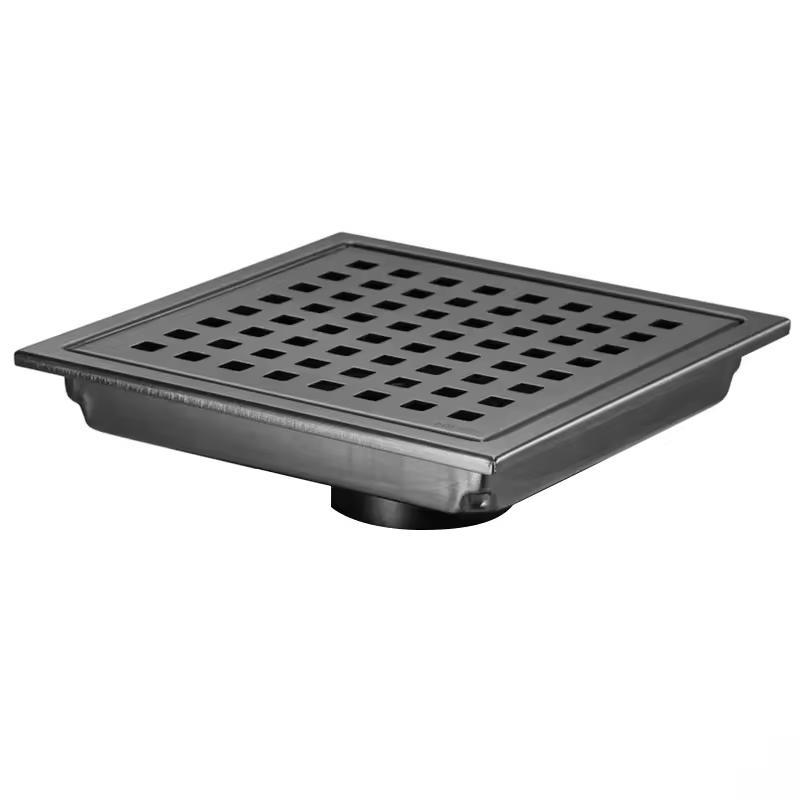 Bathroom Large Flow Stainless Steel Floor Drainer 15*15 Cm Square Shower Floor Drain for Kitchen