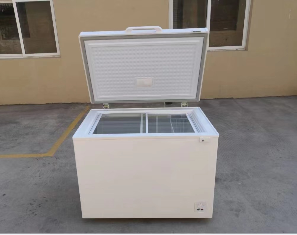 Paygo 258 Liters 110mm Foam DC AC Deep Solar Panel Direct Drive Chest Freezer