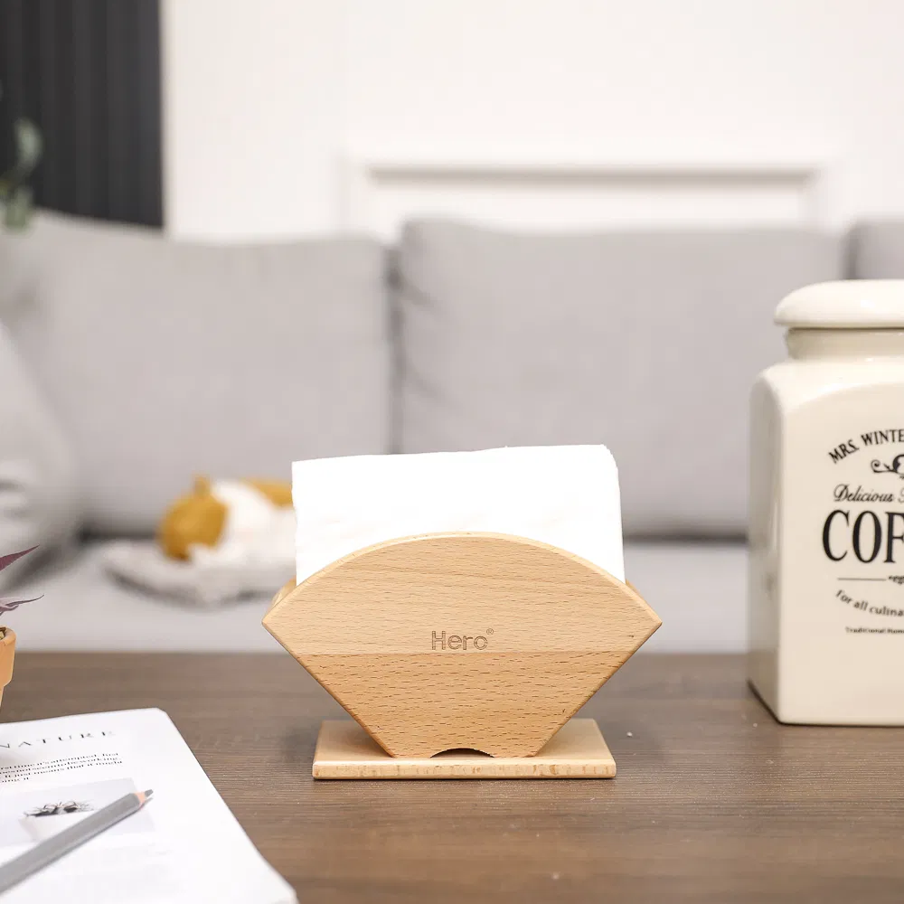 Rectangular Wooden Facial Tissue Box for Bathroom Office Desk