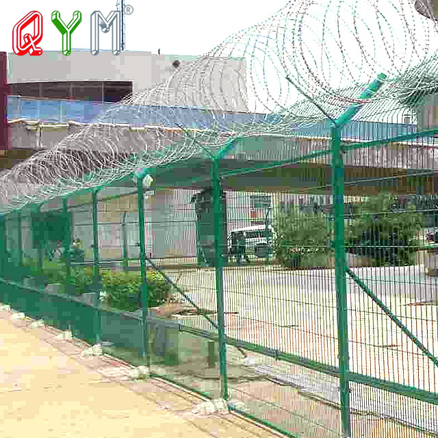 3D Airport Perimeter Fence Security Razor Wire Prison Chain Link Fence